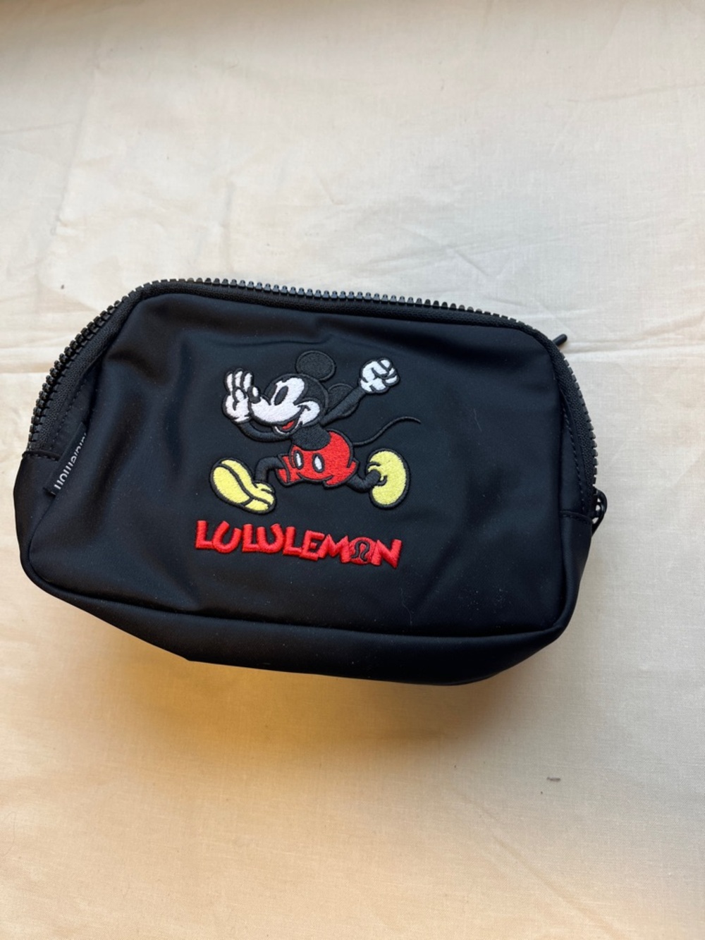 Lululemon and Disney Colab Crossbody with Mickey Mouse embroidery.